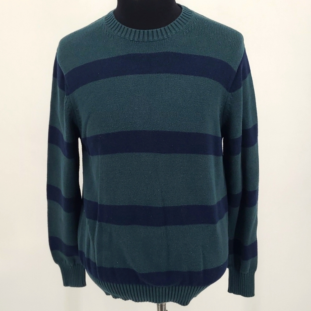 St John's‎ Bay Crewneck Striped Sweater Men's Size Medium